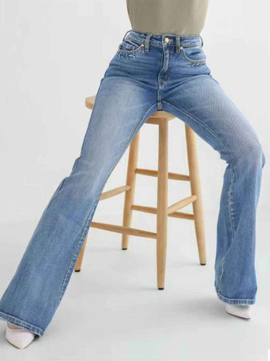 Slim Stretch High Waisted Boot Cut Pants Jeans Women