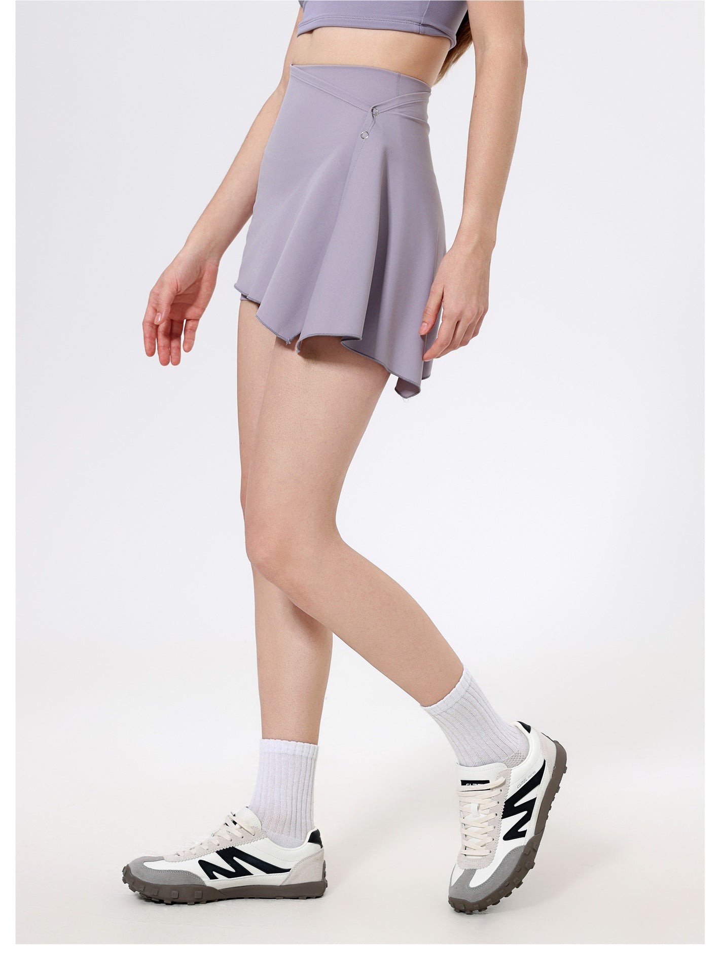 Two Piece Set High Waist Hip Lift Nude Feel Yoga Pants Shorts Fart Curtain Outer Wear Running Workout Pants Breathable Fitness - Iyanka