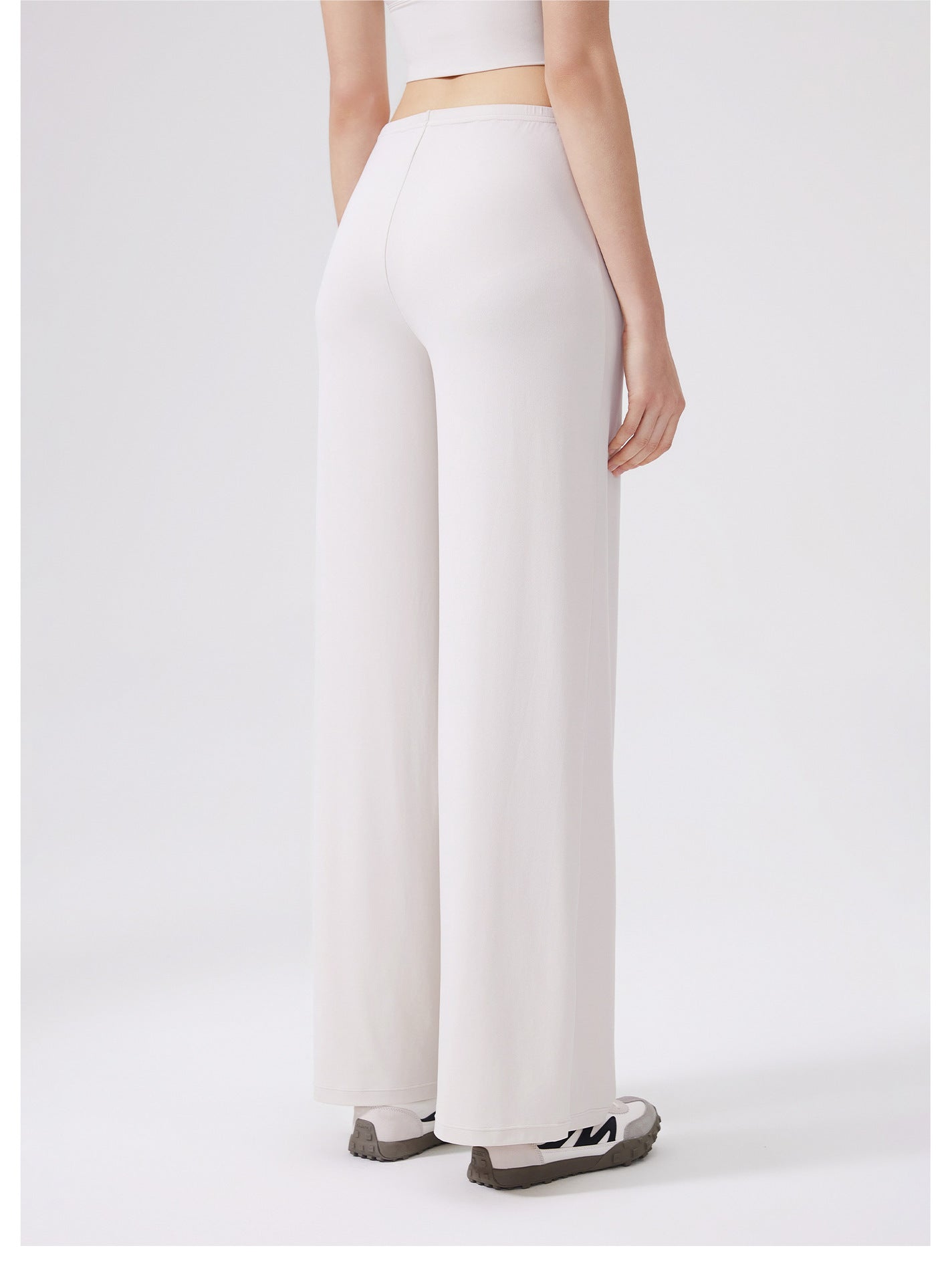 Cool Feeling Wide Leg Sports Trousers Antibacterial Loose Slimming Draping Effect Sports Pants Outdoor Running Yoga Pants Straight Leg Pants - Iyanka