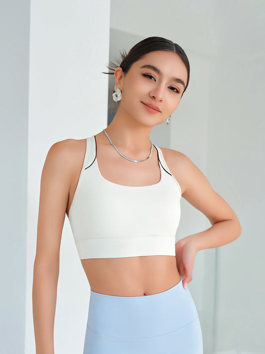 Sports Underwear Women Shockproof Fixing Cup Thin Running Yoga Push up Hollow Out Cutout Three Rows Three Buckles Yoga Underwear - Iyanka