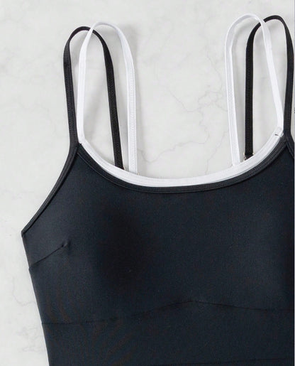 Sexy Women One Piece Swimsuit Solid Color Fabric Summer Beach Swimwear - Iyanka