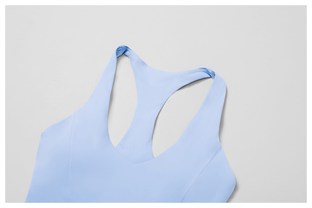 Nude Feel Yoga Vest H Shaped Beauty Back Quick-Drying Workout Top Outdoor Running Exercise Underwear - Iyanka