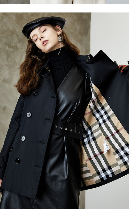 Element Trench Coat for Women Mid Length Fried Street Small British Spring Autumn Coat Women - Iyanka