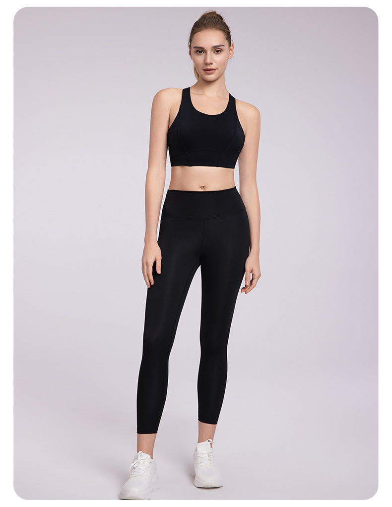 Cross Beauty Back Yoga Vest Women Strong Support Sports Underwear with Chest Pad Medium Tenacity All Match Workout Bra - Iyanka