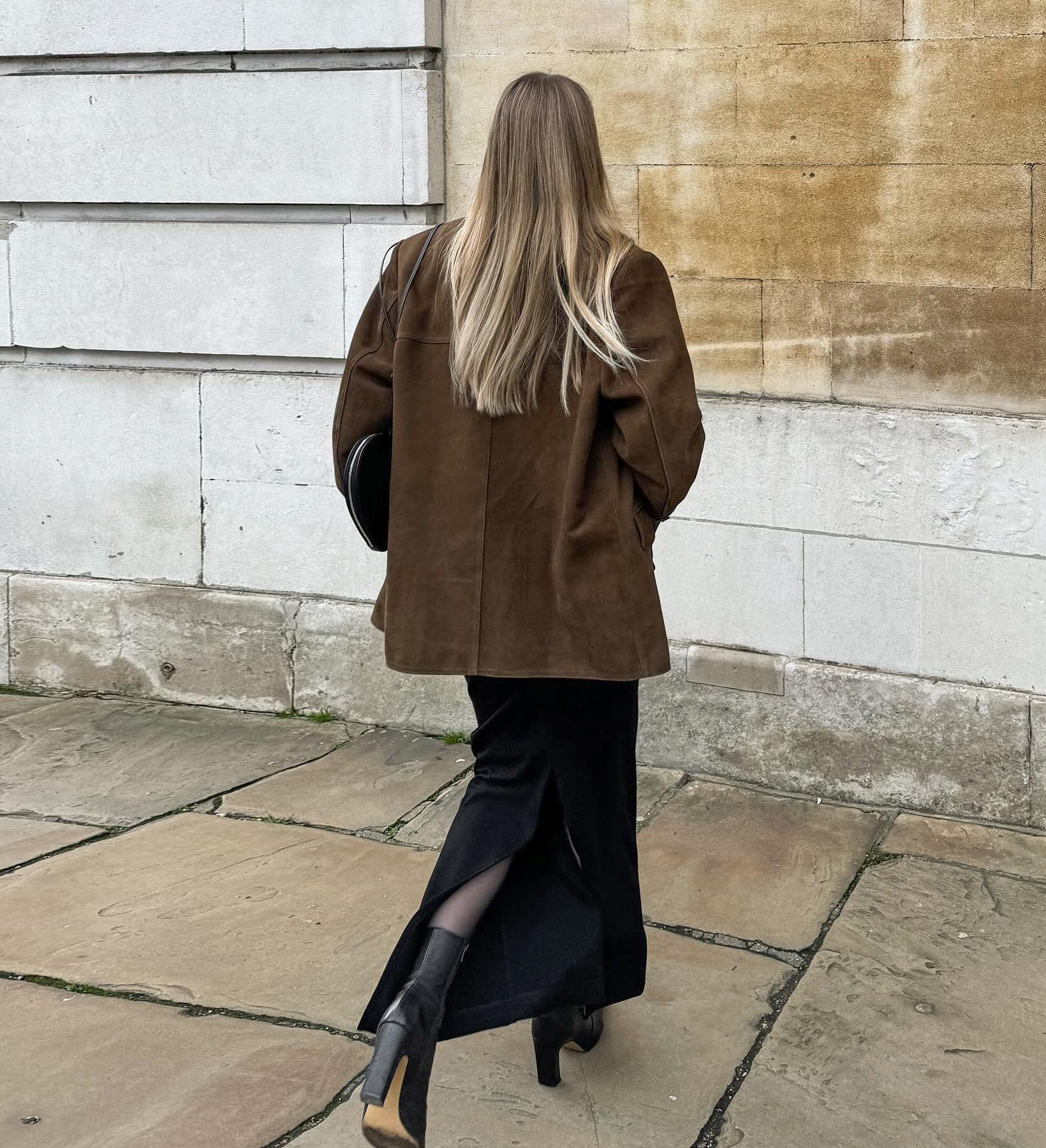 Brown Brushed Velvet Retro Lapels Loose Suede Coat Autumn Winter Maillard Blazers Women - Iyanka