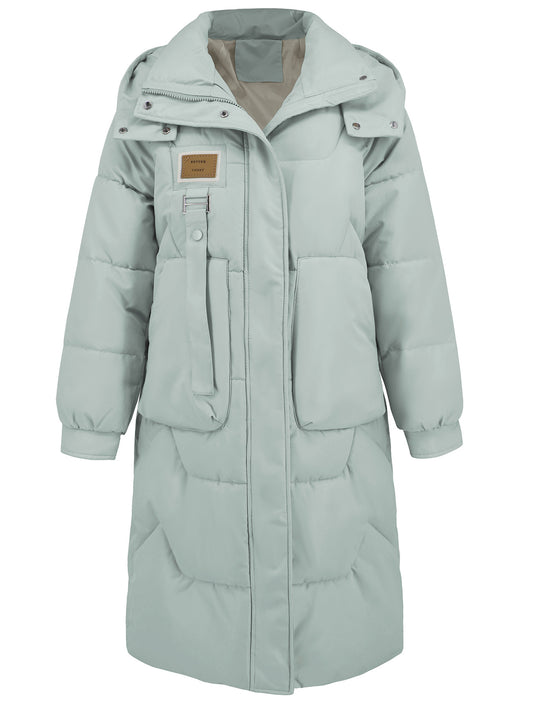 Women Clothing Autumn Winter Cotton Clothing Coat Thickened Long Sleeve Warm Hat Cotton Coat Coat Coat - Iyanka
