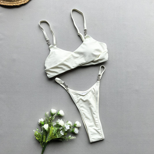 Bikini Sexy Bikini Solid Color Split Women Swimsuit Women - Iyanka