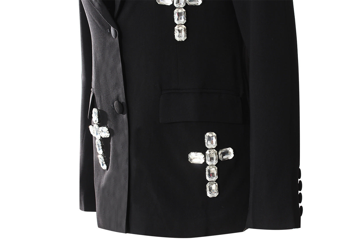 Special Interest Design High Grade European Crystal Rhinestone Beaded Adult Women Loose Blazer - Iyanka