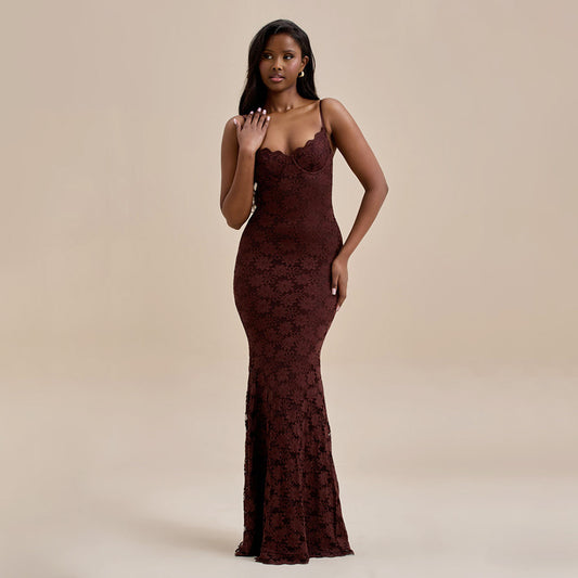 Summer Arrival Sexy Sheath Dress Sexy Backless Lace Strap Dress for Women
