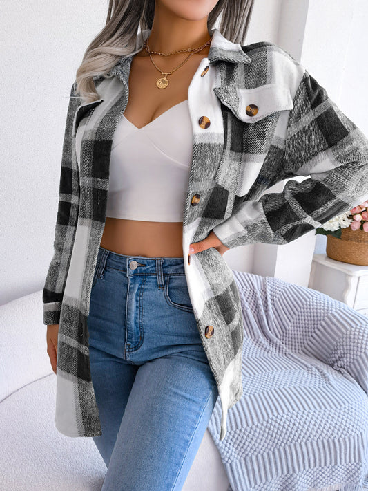 Autumn Winter Casual Long Sleeve Tied Thick Woolen Coat Women Clothing - Iyanka