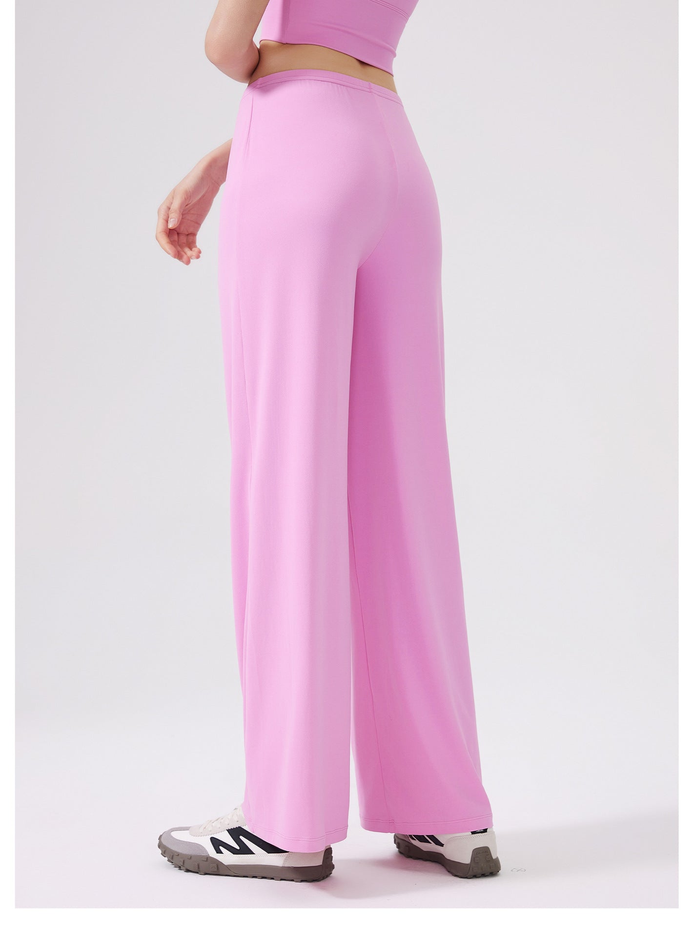 Cool Feeling Wide Leg Sports Trousers Antibacterial Loose Slimming Draping Effect Sports Pants Outdoor Running Yoga Pants Straight Leg Pants - Iyanka