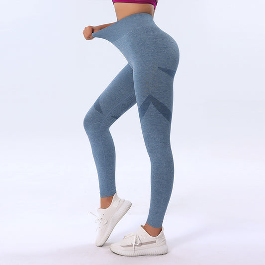 Quick Dry Hip Raise Yoga Pants Women Abdominal Shaping High Waist Sports Yoga Trousers Violently Sweat Tight Fitness Smiley Pants - Iyanka