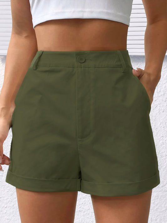 Summer Women Casual Loose Solid Color Shorts Fresh All Match Casual Soft Comfortable Fabric Transparent - Iyanka