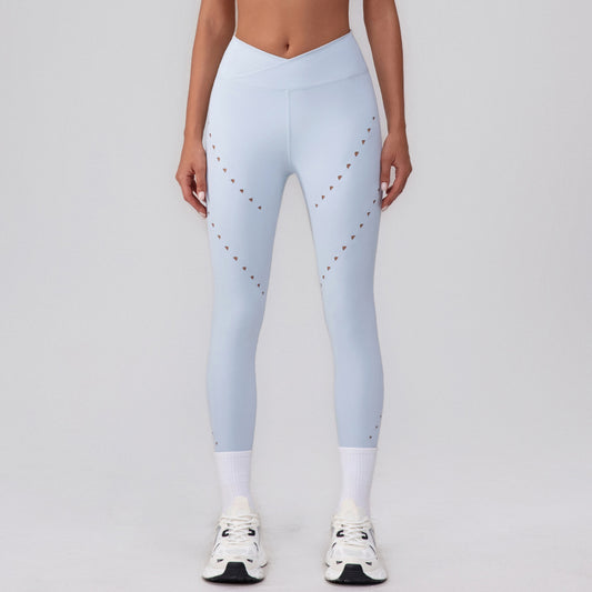 Quick Drying Sexy Inverted Triangle Sports Yoga Trousers Outer Wear Workout Ankle Length Pants Seamless Jogging Clothes Women - Iyanka