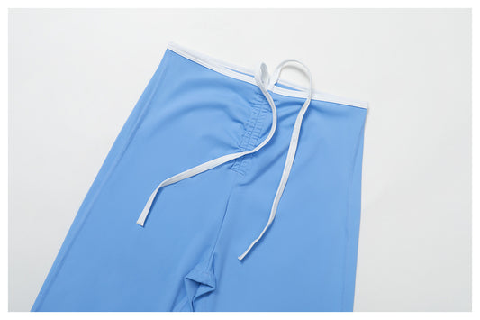 Contrast Color Binding Bell Bottom Pants Yoga Fitness Exercise Bootcut Trousers High Waist Slim Flare Pants Bell-Bottom Pants Women - Iyanka