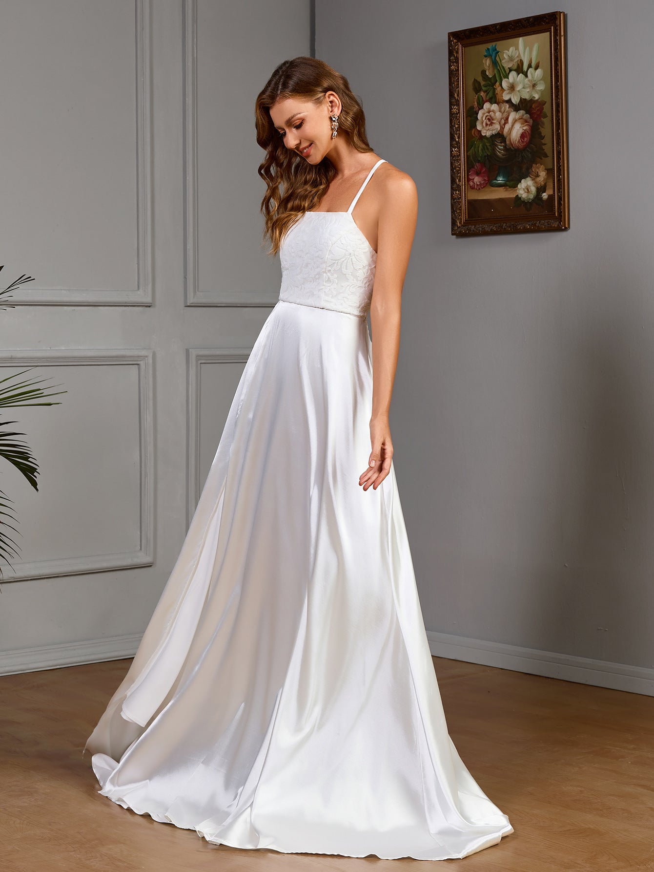 Women Clothing Sleeveless Camisole Gown Solid Color Dress Cocktail Dress - Iyanka