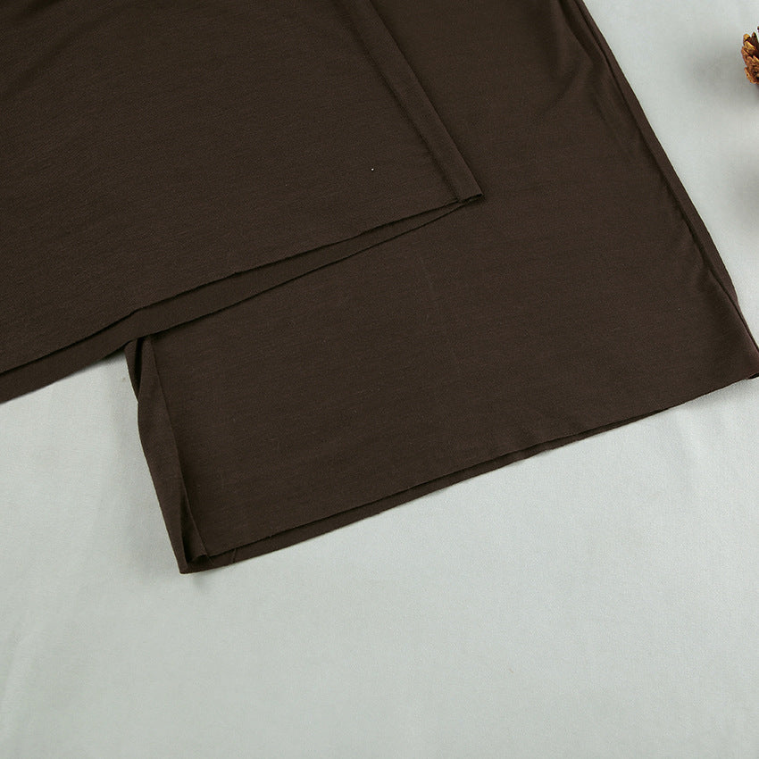 Summer Knitted Rayon Pajamas Set Comfortable Simple Can Be Worn outside Ladies Homewear - Iyanka