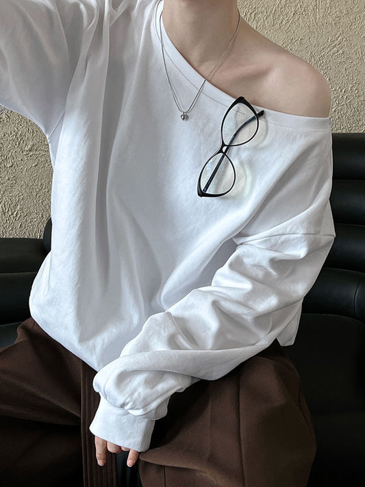 Loose off Shoulder Sweater Women Spring Loose Lazy off Shoulder off Shoulder Top - Iyanka