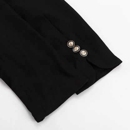 Women Square Collar Long Sleeve Cardigan Top Package Hip Skirt Two Piece Set - Iyanka
