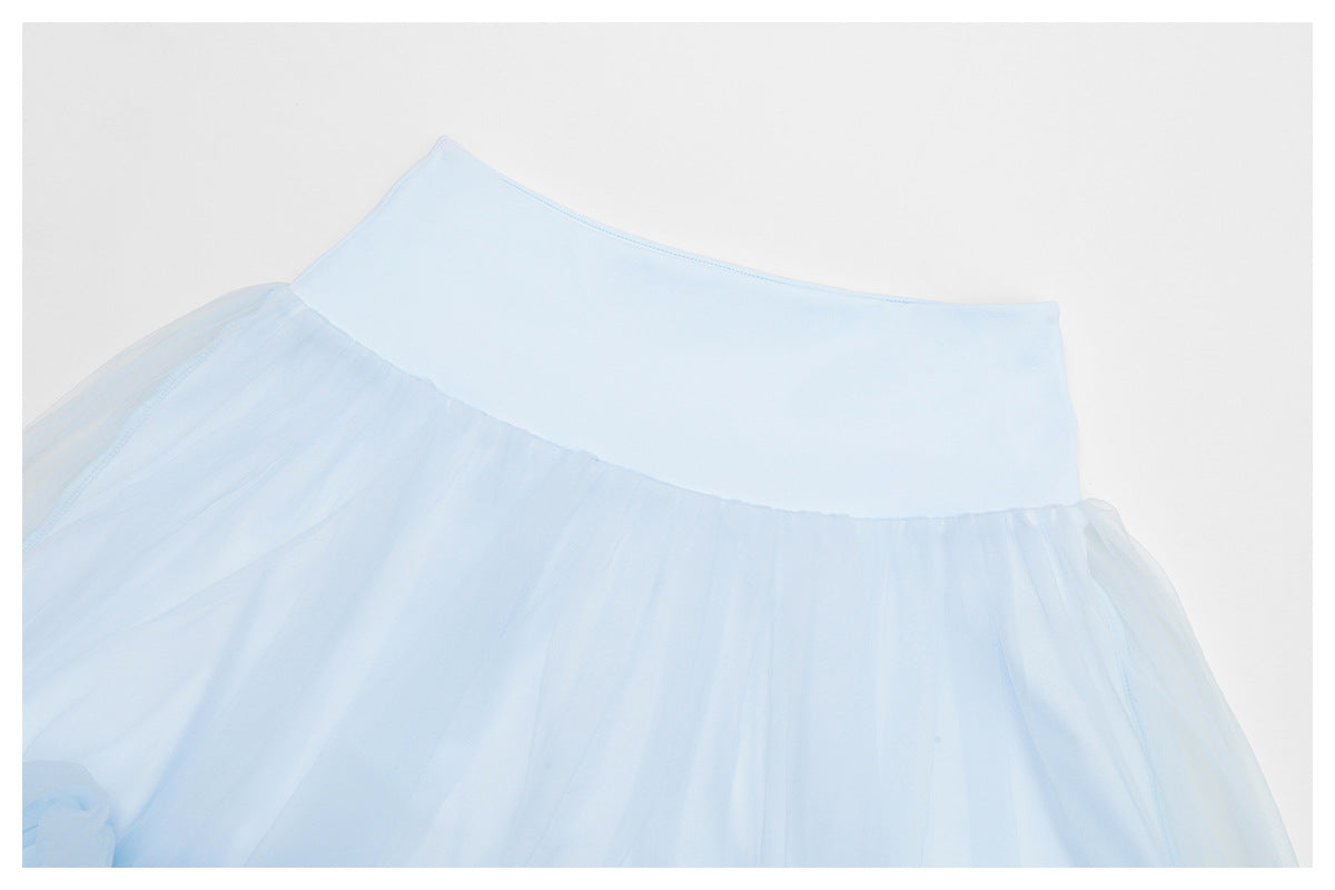 Summer Anti Exposure Base High Waist Tennis Skirt Casual A line Skirt Mesh Sports - Iyanka