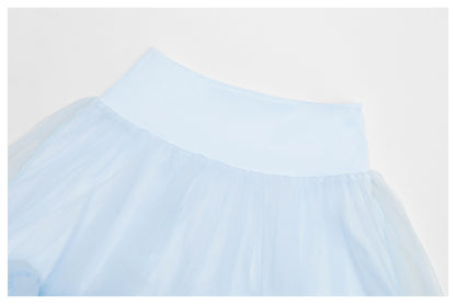 Summer Anti Exposure Base High Waist Tennis Skirt Casual A line Skirt Mesh Sports - Iyanka