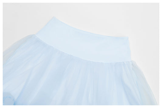 Summer Anti Exposure Base High Waist Tennis Skirt Casual A line Skirt Mesh Sports - Iyanka