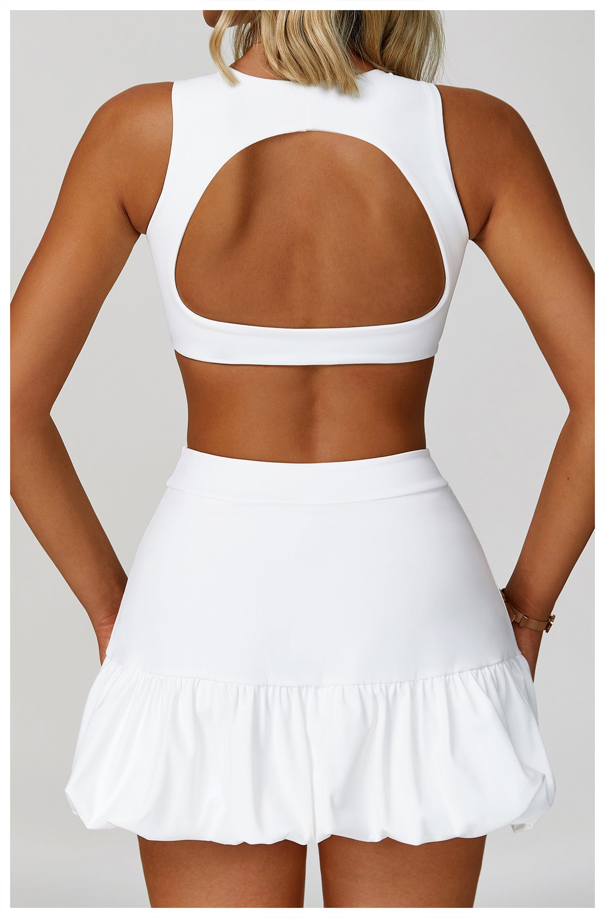 Nude Feel Yoga Bra Women Fitness Running Double Shoulder Strap Underwear Hollow Out Cutout out Beauty Back Exercise Underwear - Iyanka