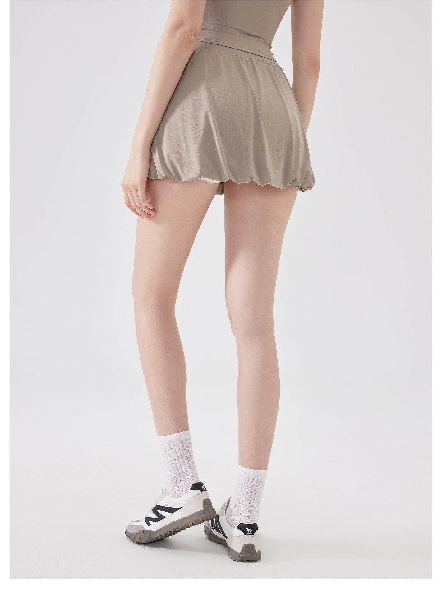 Nude Feel Girl Tennis Skirt High Waist Anti Exposure Bottom Breathable Pocket Puffy Running Sports Skirt - Iyanka