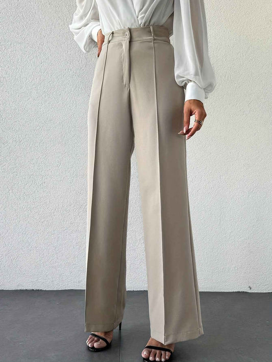 Women’s High Waist Slimming Straight Office Trousers