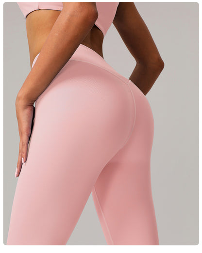Yoga Wide Leg Pants High Waist Belly Contracting Fitness Trousers Women Skinny Hip Raise Bell Bottom Pants Sports Casual Pants - Iyanka