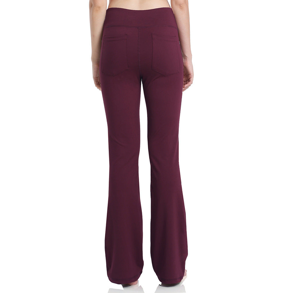 Wide Leg Pants High Waist Casual Girls Yoga Pants Plus Size - Iyanka