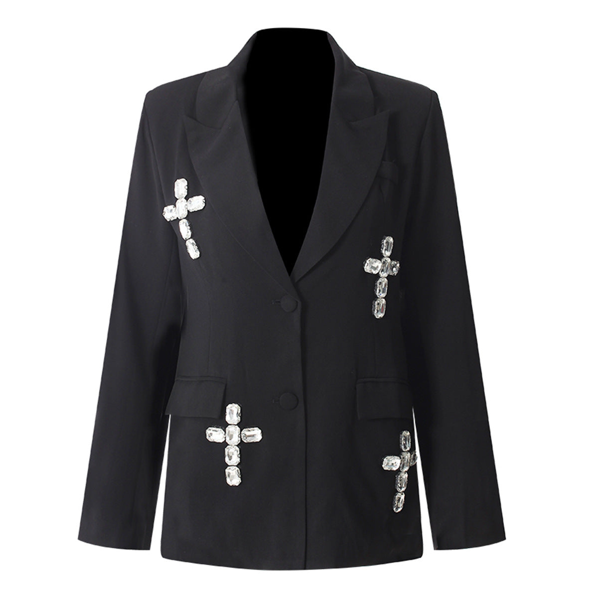 Special Interest Design High Grade European Crystal Rhinestone Beaded Adult Women Loose Blazer - Iyanka