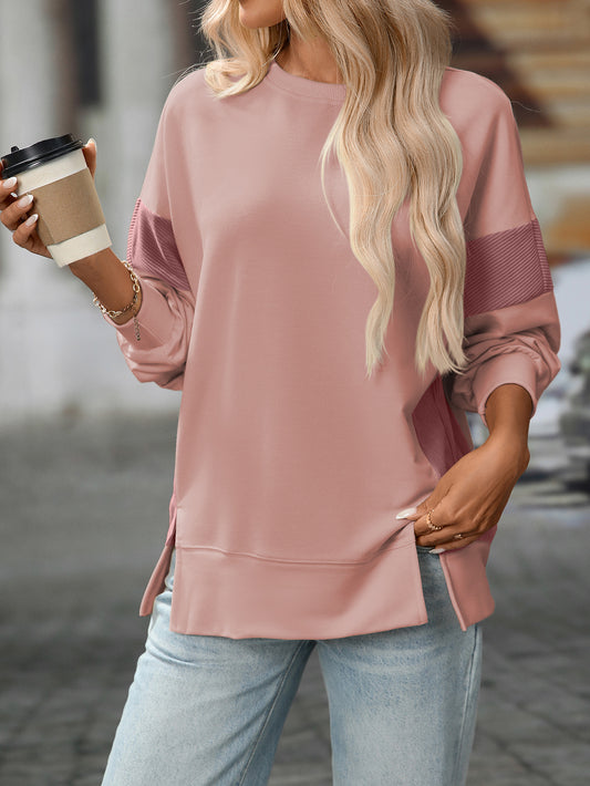 Women round Neck Multicolor round Neck All Matching Casual Loose Sweatshirt - Iyanka