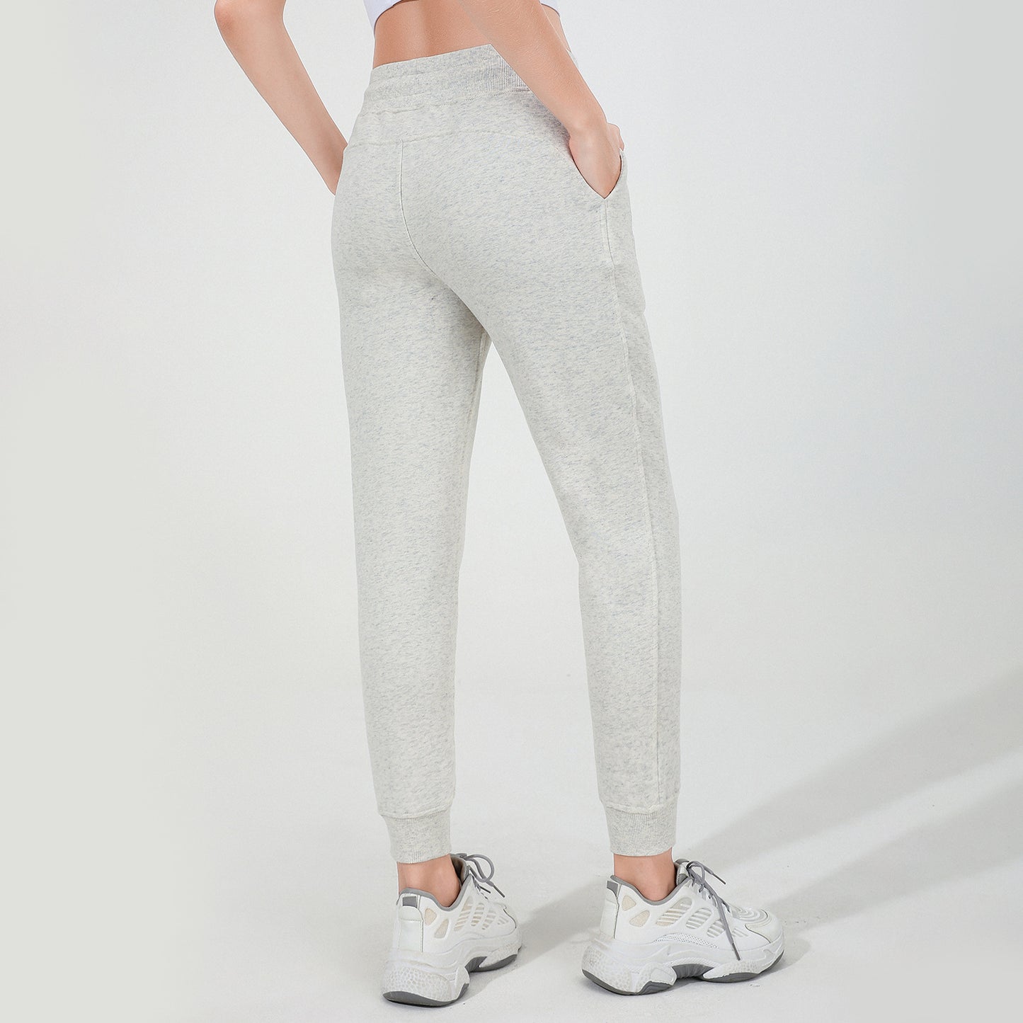Autumn Winter Exercise Outfit Drawstring Loose Fleece Lock Warm Yoga Pants Casual Elastic Waist Sweatpants for Women - Iyanka