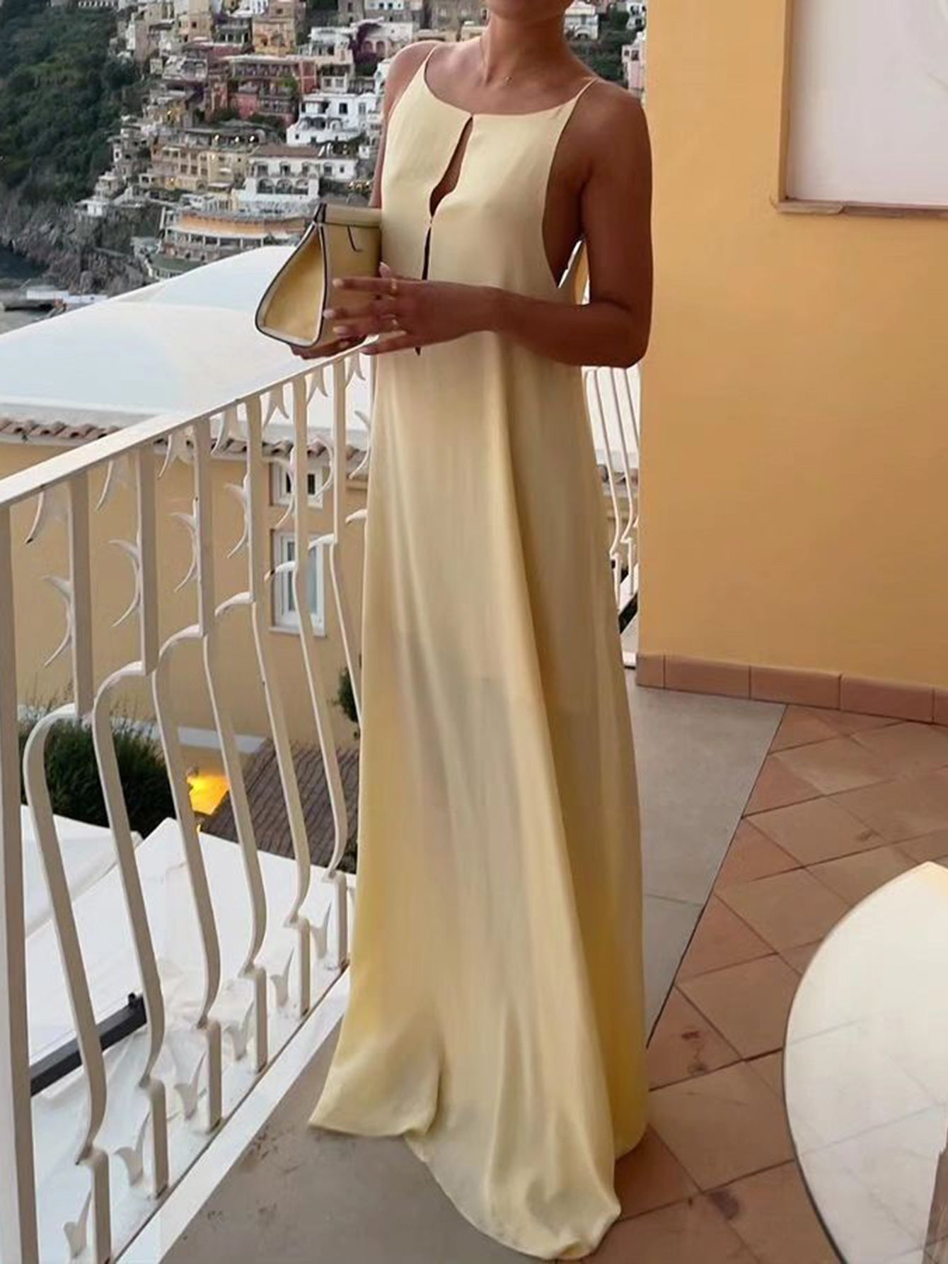 Elegant High Grade Sling Maxi Dress Women Clothing Autumn Winter - Iyanka