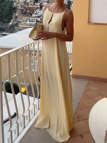 Elegant High Grade Sling Maxi Dress Women Clothing Autumn Winter - Iyanka