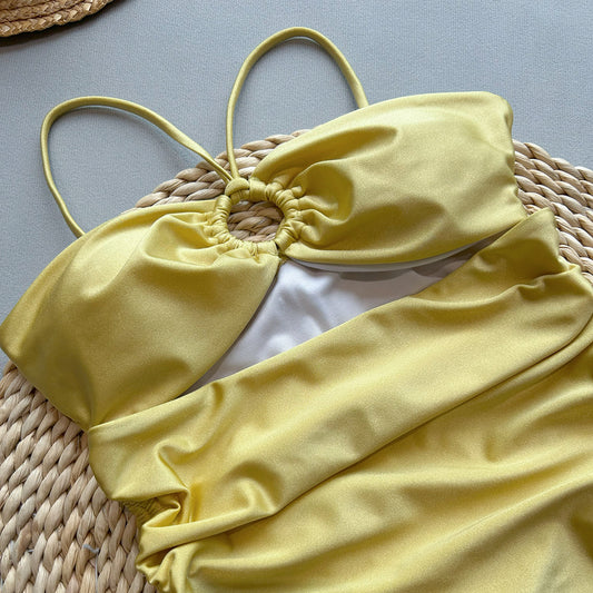 One Piece Swimsuit Women Sexy Bikini Ladies Hollow Out Cutout Swimwear Bikini - Iyanka
