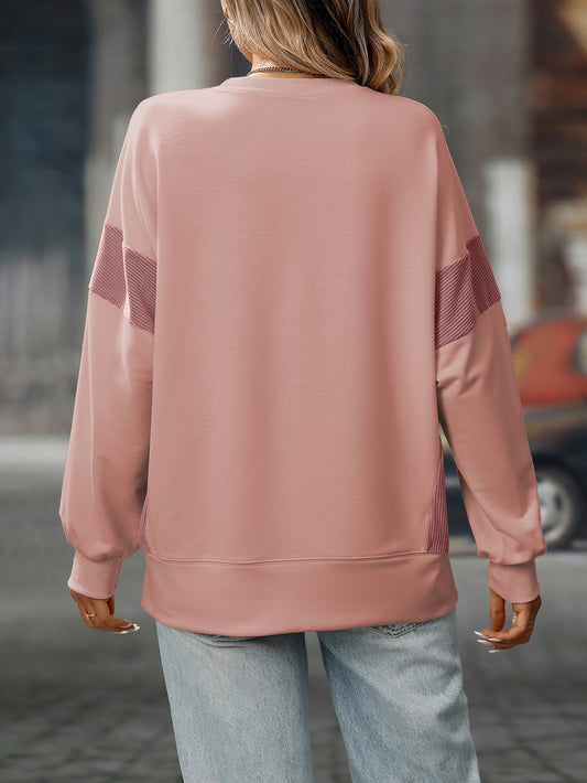 Women round Neck Multicolor round Neck All Matching Casual Loose Sweatshirt - Iyanka