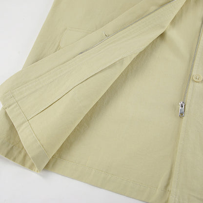 Retro Lapels Pure Cotton Contrast Color Loose Casual Jacket Autumn Winter Coat - Iyanka