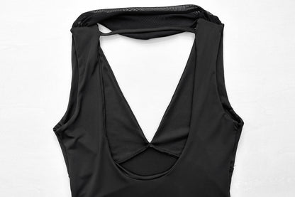 Summer Suspender Sleeveless Halter Dress Sexy Lacing Slim Fit Sheath Dress