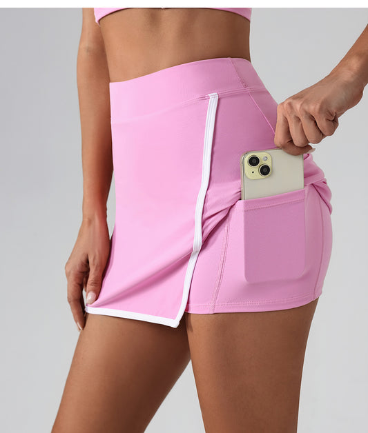 High Waist Yoga Skirts Breathable Mini Culottes Running Fitness Tennis Anti Exposure Sports Tennis Skirt - Iyanka