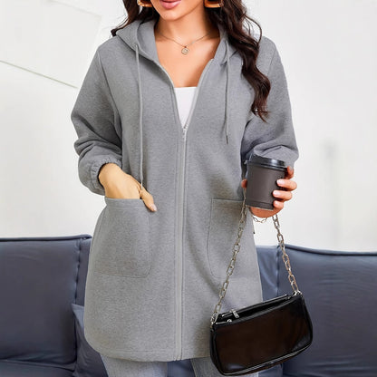 Sweater Outdoor Autumn Winter Casual Loose Long Sleeve Sweatershirt Half Zipper Ladies - Iyanka