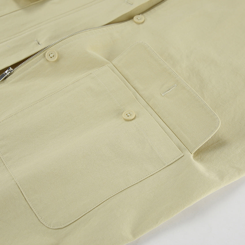 Retro Lapels Pure Cotton Contrast Color Loose Casual Jacket Autumn Winter Coat - Iyanka