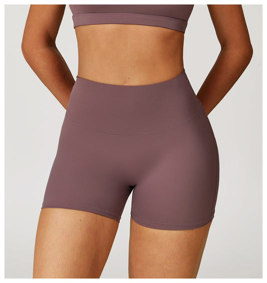 Nude Feel Yoga Shorts Women High Waist Quick Drying Skinny Slimming Shorts Running Exercise Workout Pants - Iyanka