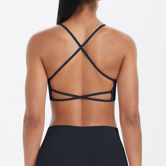 Underwear Push up Cross Sexy Beauty Back Strap Yoga Bra Running Workout Vest Sports - Iyanka