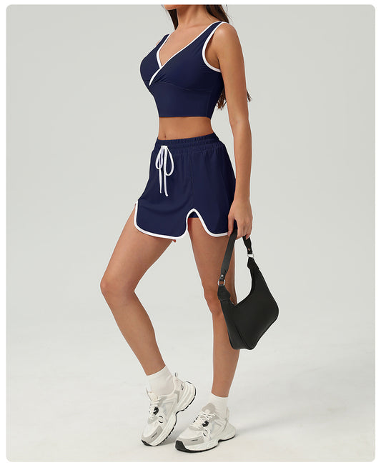 Summer Sports Casual Suit Running Exercise Vest Short Skirt Golf Suit Badminton Tennis Women - Iyanka