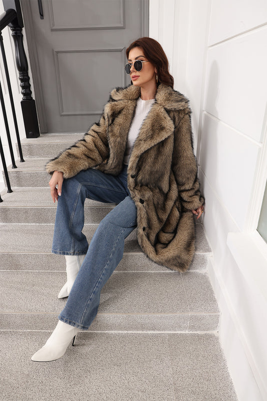 Long Women Clothing Faux Fur Coat Thickened Young Fur Coat Fashionable Jacket - Iyanka