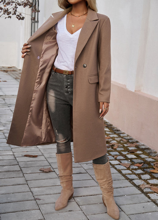 Autumn Winter Office Collared Cardigan Coat Women Clothing - Iyanka