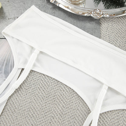 Suspender Top Trousers Long Sleeve Three Piece Set Comfortable Pajamas Autumn Knit Casual Homewear - Iyanka