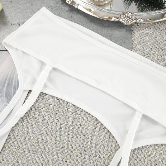 Suspender Top Trousers Long Sleeve Three Piece Set Comfortable Pajamas Autumn Knit Casual Homewear - Iyanka